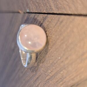 ROSE QUARTZ ▪︎ Handmade High Quality Sterling Silver 925 Round Stone Ring, New